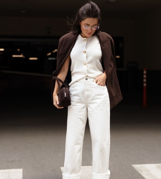 Жилетка Line Up Молочна | Showroom By Nona — зображення 3