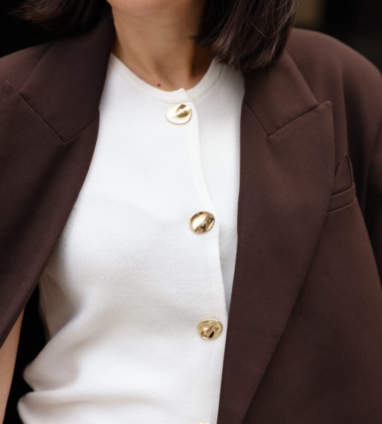 Жилетка Line Up Молочна | Showroom By Nona — зображення 2