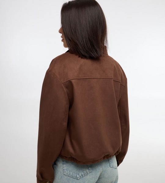 Бомбер Suede Шоколад | Showroom By Nona — зображення 4