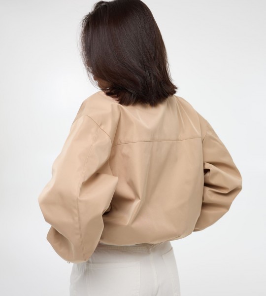 Бомбер Classic Беж | Showroom By Nona — зображення 2