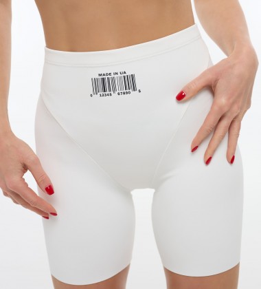 Велосипедки Smooth Fit Barcode Білі | Showroom By Nona