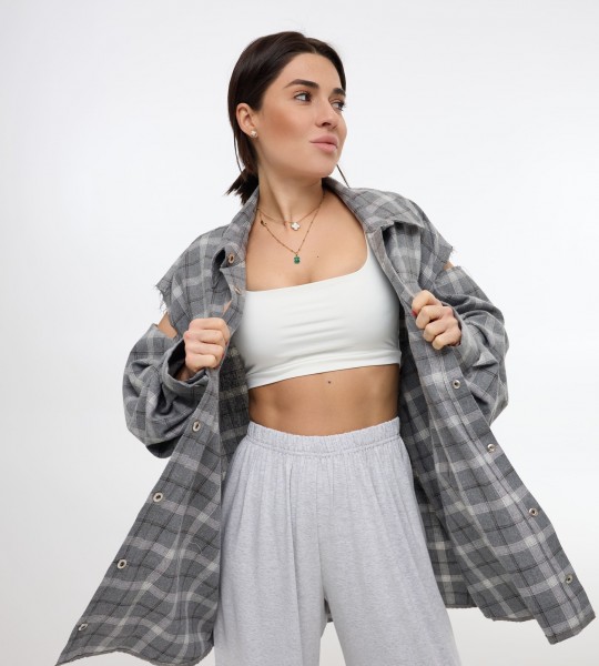 Топ базовий з квадратним вирізом Білий | Showroom By Nona — зображення 3