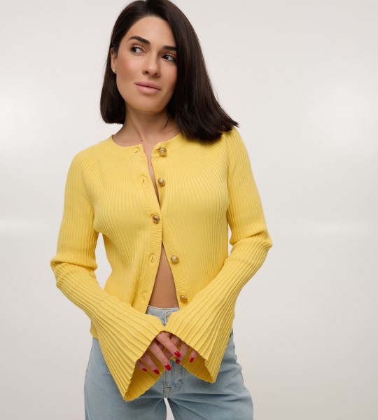 Кардиган Flare Sleeve Жовтий
