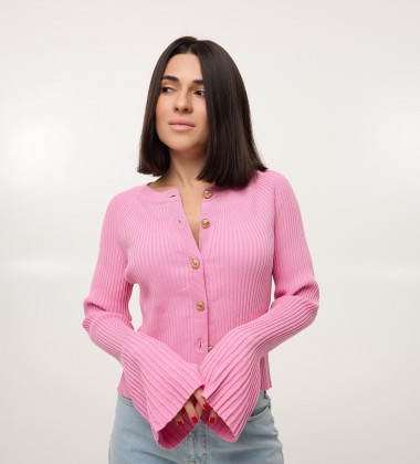 Кардиган Flare Sleeve Рожевий | Showroom By Nona — зображення 2