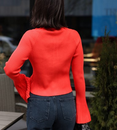 Кардиган Flare Sleeve Червоний | Showroom By Nona — зображення 5
