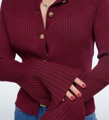 Кардиган Flare Sleeve Cherry | Showroom By Nona — зображення 2