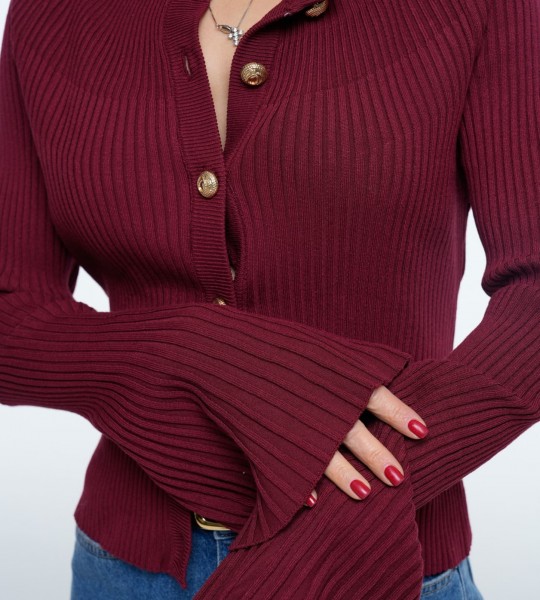 Кардиган Flare Sleeve Cherry | Showroom By Nona — зображення 2