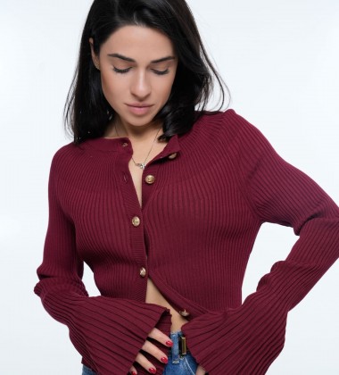 Кардиган Flare Sleeve Cherry | Showroom By Nona — зображення 3