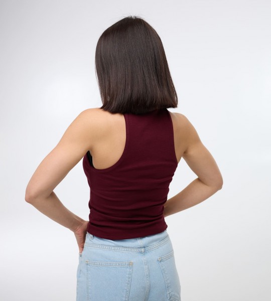 Майка Muscle Cut Бордо | Showroom By Nona — зображення 2