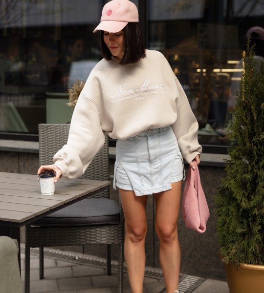 Джинсова спідниця-шорти Overlay Блакитна | Showroom By Nona — зображення 6