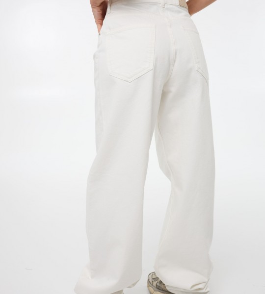 Джинси вільного крою Clean Fit Білі | Showroom By Nona — зображення 3