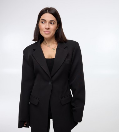 Блейзер Tailored Fit Чорний | Showroom By Nona — зображення 2