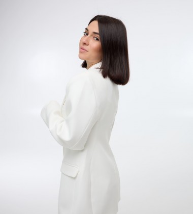 Блейзер Tailored Fit Білий | Showroom By Nona — зображення 3