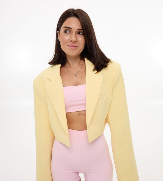 Блейзер Crop Edge Жовтий | Showroom By Nona — зображення 2
