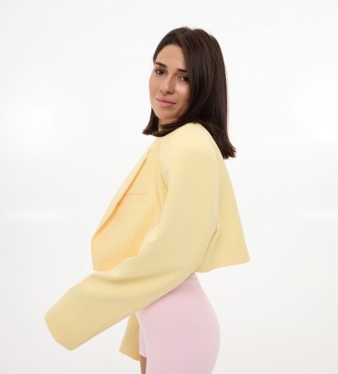 Блейзер Crop Edge Жовтий | Showroom By Nona — зображення 3