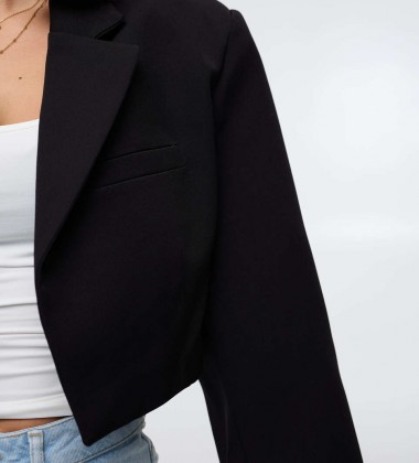 Блейзер Crop Edge Чорний | Showroom By Nona — зображення 3