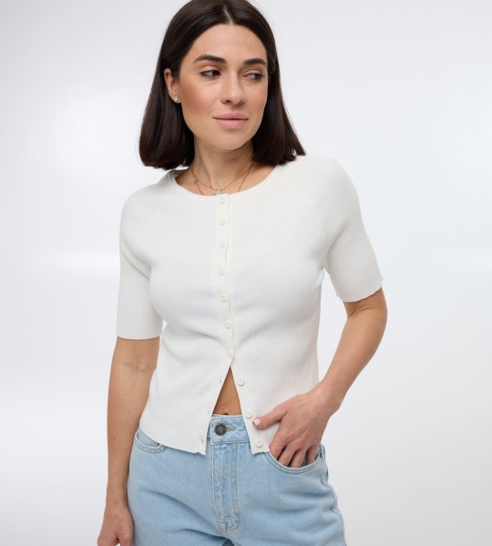 Кофта Slim Button Біла