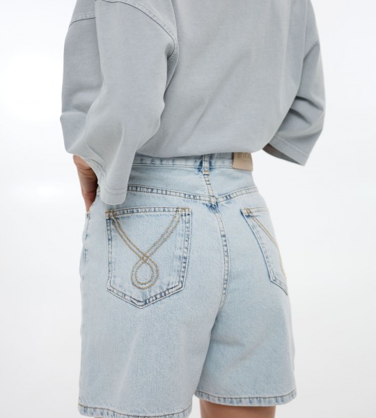 Шорти Denim Classic Блакитні | Showroom By Nona — зображення 4