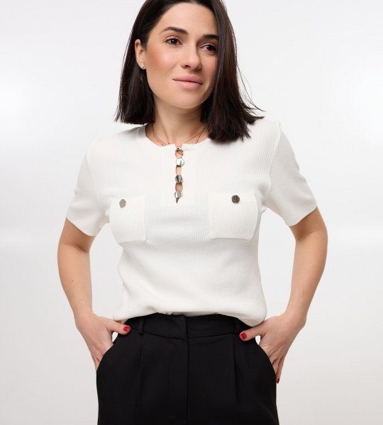 Кофта трикотажна Pocket Style Біла