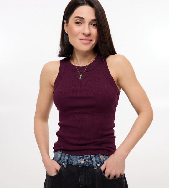 Майка Neo Rib Вишня | Showroom By Nona — зображення 3