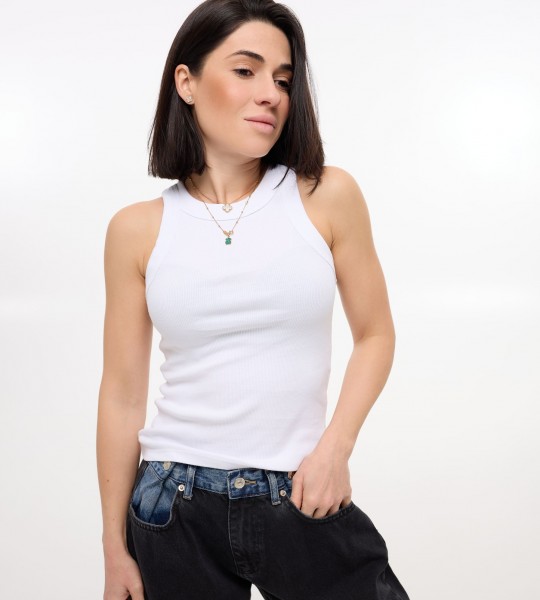 Майка Neo Rib Біла | Showroom By Nona — зображення 2