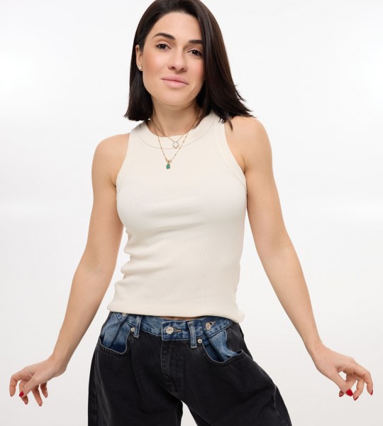 Майка Neo Rib Молочна | Showroom By Nona — зображення 2