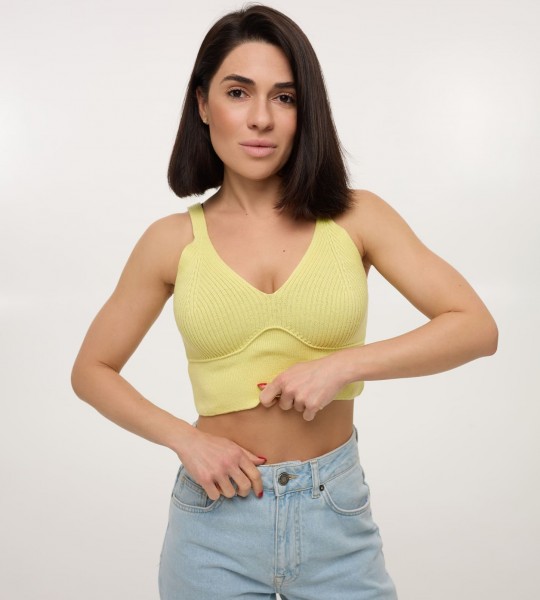 Топ Bra Fit Knit Лайм