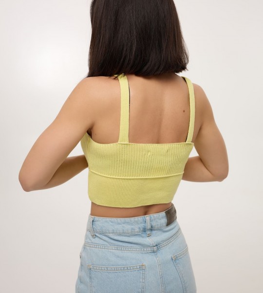 Топ Bra Fit Knit Лайм | Showroom By Nona — зображення 2