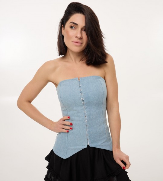 Корсет Denim Grace Блакитний