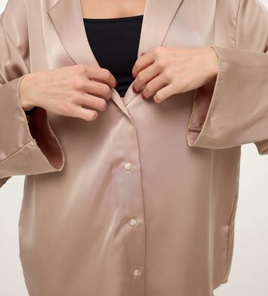 Костюм Silk Touch Капучіно | Showroom By Nona — зображення 3