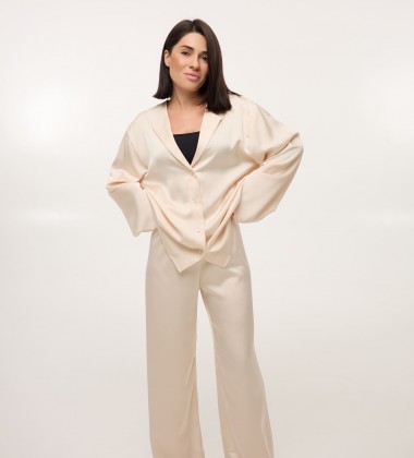 Костюм Silk Touch Молочний | Showroom By Nona