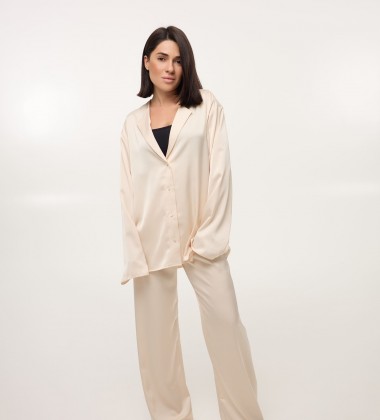 Костюм Silk Touch Молочний | Showroom By Nona — зображення 7