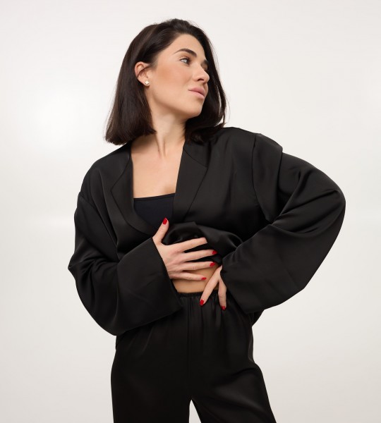 Костюм Silk Touch Чорний | Showroom By Nona — зображення 2 Костюм Silk Touch Чорний | Showroom By Nona — зображення 2