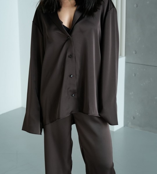 Костюм Silk Touch Шоколад | Showroom By Nona — зображення 5