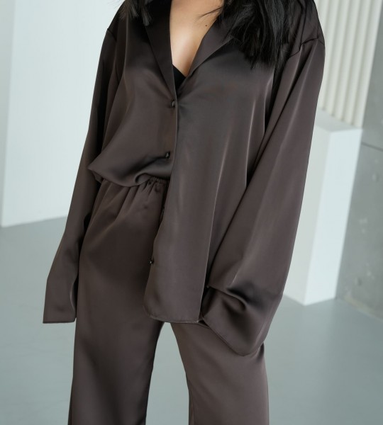 Костюм Silk Touch Шоколад | Showroom By Nona — зображення 3