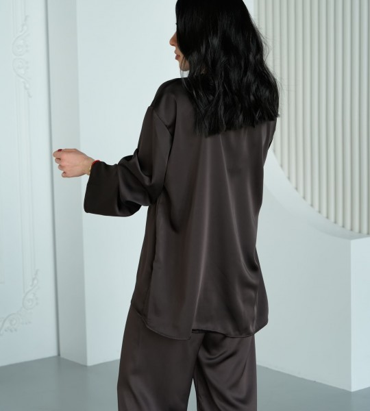 Костюм Silk Touch Шоколад | Showroom By Nona — зображення 2