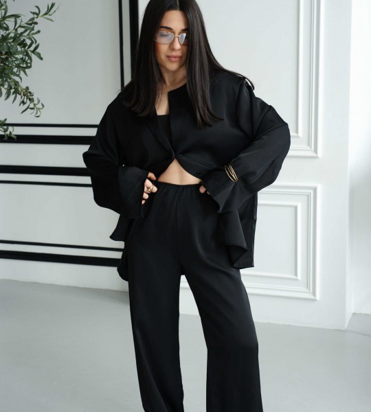 Костюм Silk Touch Чорний | Showroom By Nona