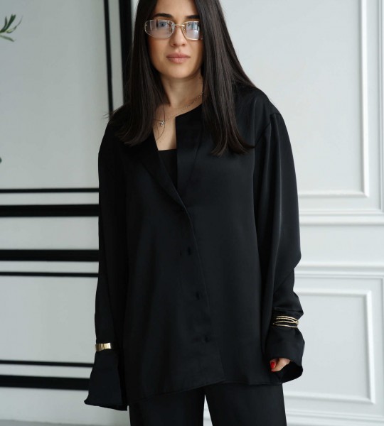 Костюм Silk Touch Чорний | Showroom By Nona — зображення 4