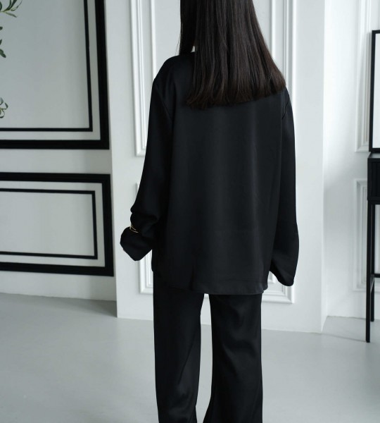 Костюм Silk Touch Чорний | Showroom By Nona — зображення 5
