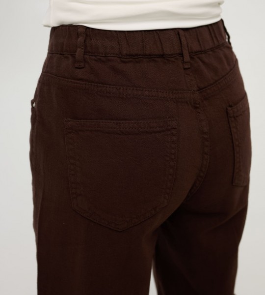 Джинси Loose Fit High Waist Коричневі | Showroom By Nona — зображення 5