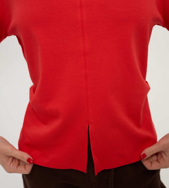 Футболка Classic Center Seam Червона | Showroom By Nona — зображення 4