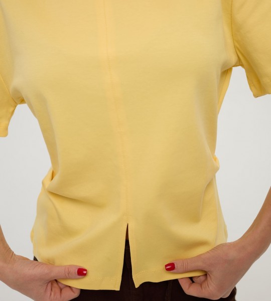Футболка Classic Center Seam Жовта | Showroom By Nona — зображення 2
