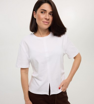 Футболка Classic Center Seam Біла | Showroom By Nona