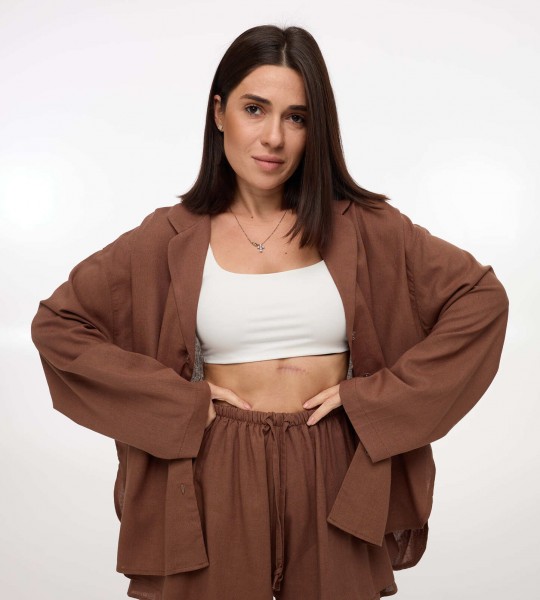 Костюм Comfort Linen Шоколад | Showroom By Nona — зображення 2 Костюм Comfort Linen Шоколад | Showroom By Nona — зображення 2
