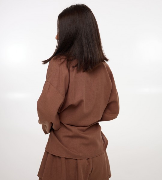 Костюм Comfort Linen Шоколад | Showroom By Nona — зображення 4 Костюм Comfort Linen Шоколад | Showroom By Nona — зображення 4