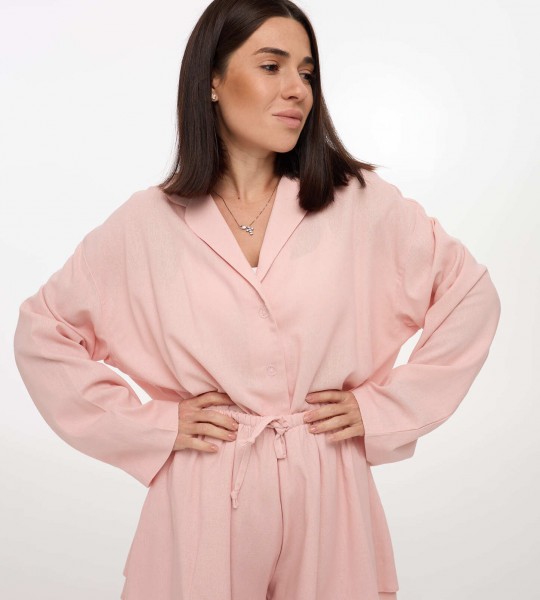 Костюм Comfort Linen Пудра | Showroom By Nona — зображення 2