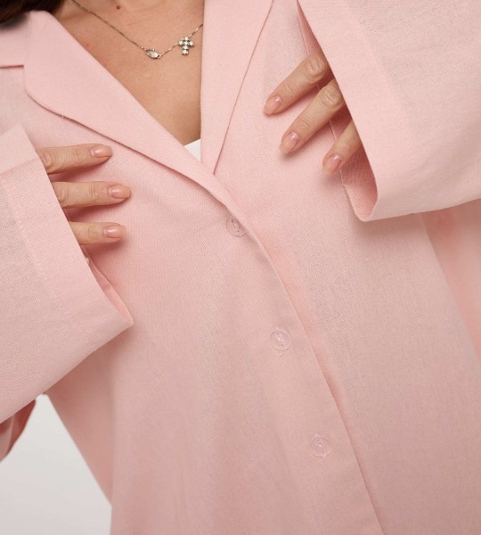 Костюм Comfort Linen Пудра | Showroom By Nona — зображення 5