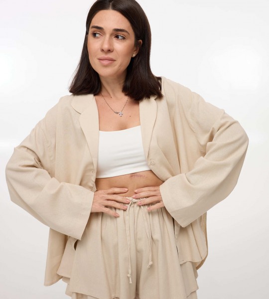 Костюм Comfort Linen Беж | Showroom By Nona — зображення 2