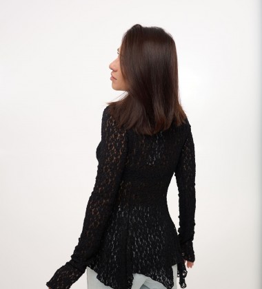 Блуза Lace Flow Чорна | Showroom By Nona — зображення 2