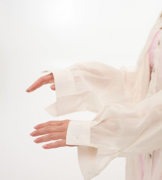 Сорочка Sheer Молочна | Showroom By Nona — зображення 2